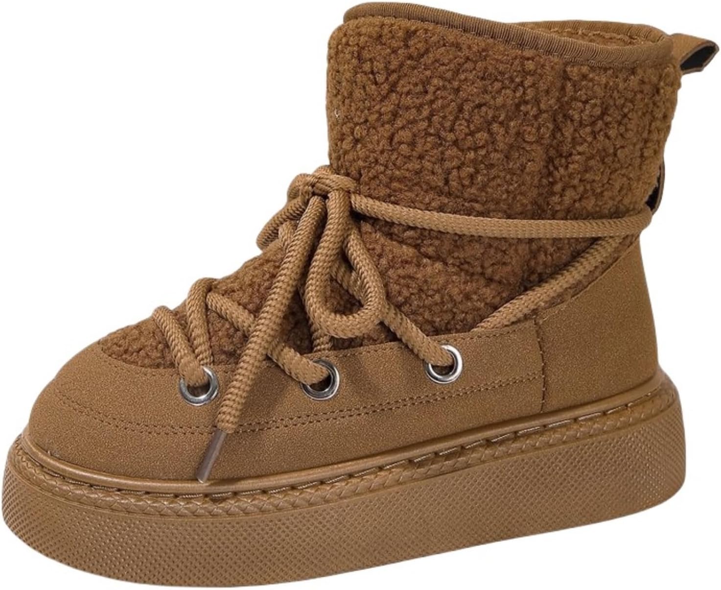 Зимние ботинки для женщин и мужчин на платформе, нескользящие, унисекс, теплые, пушистые, на шнуровке, с круглым носком, толстые, утепленные, удобные, легкие, модные, ботильоны для прогулок на свежем воздухе Generic, коричневый
Зимние ботинки для женщин и мужчин на платформе, нескользящие, унисекс, теплые, пушистые, на шнуровке, с круглым носком, толстые, утепленные, удобные, легкие, модные, ботильоны для прогулок на свежем воздухе Generic, коричневый