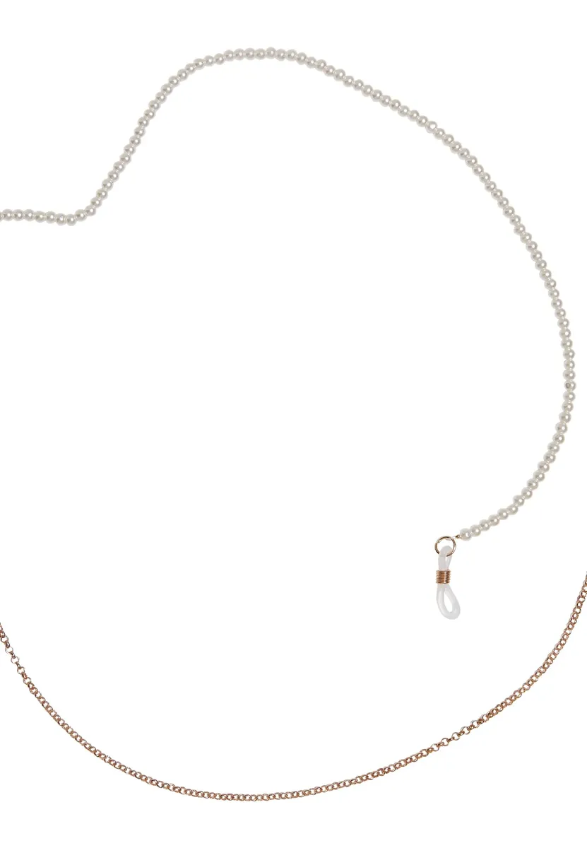 Солнцезащитные очки URBAN CLASSICS "Цепочка для солнцезащитных очков унисекс Urban Classics с жемчугом", серебристый