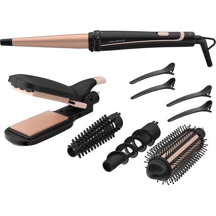 Cf4231 Мультистайлер Infinite Looks 14-в-1 с керамическим покрытием и классным наконечником — черный/медный, Rowenta
Cf4231 Мультистайлер Infinite Looks 14-в-1 с керамическим покрытием и классным наконечником — черный/медный, Rowenta