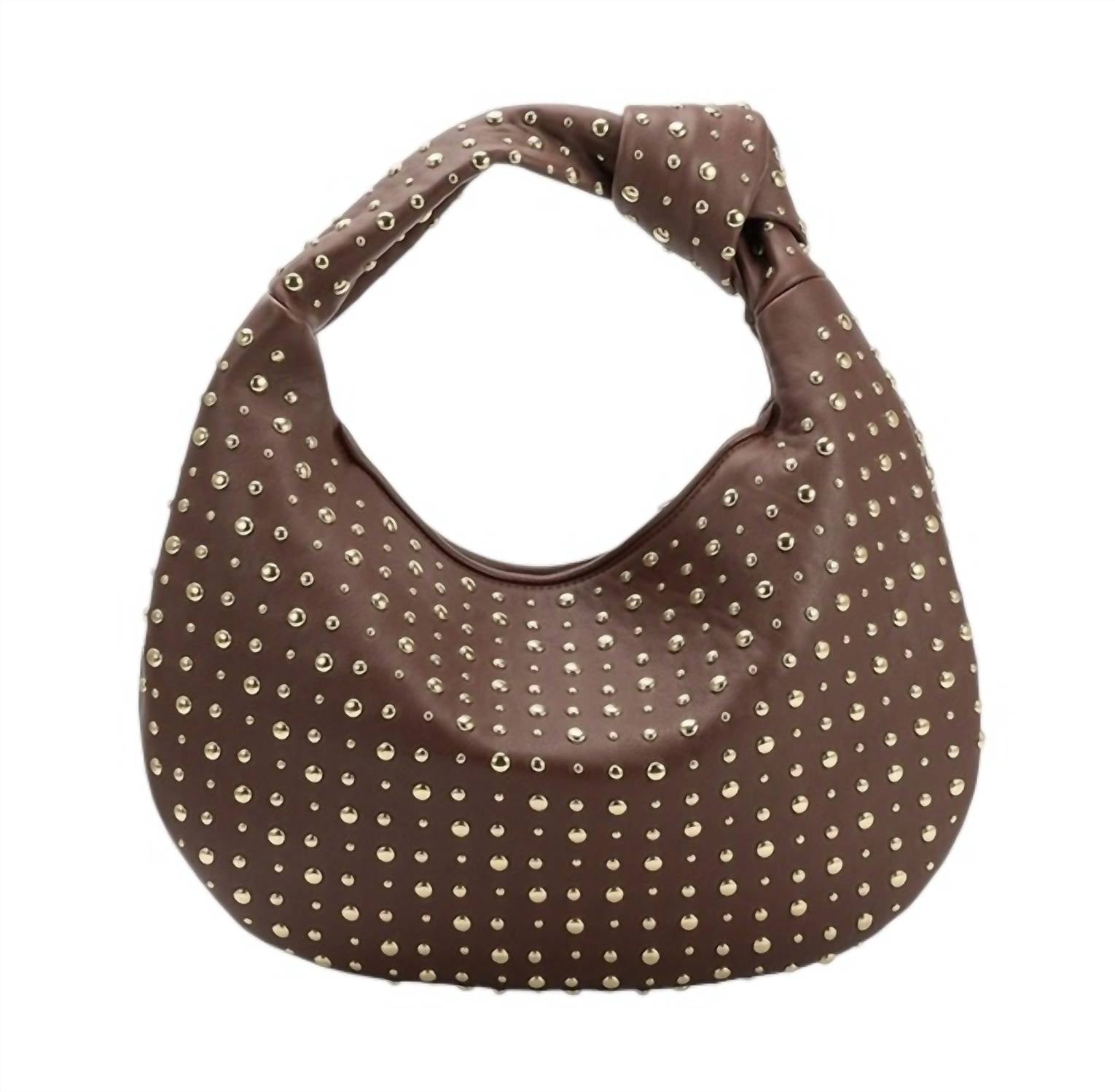 Женская сумка Brigitte Large с шипами на плечо в шоколадном цвете Melie Bianco
Женская сумка Brigitte Large с шипами на плечо в шоколадном цвете Melie Bianco