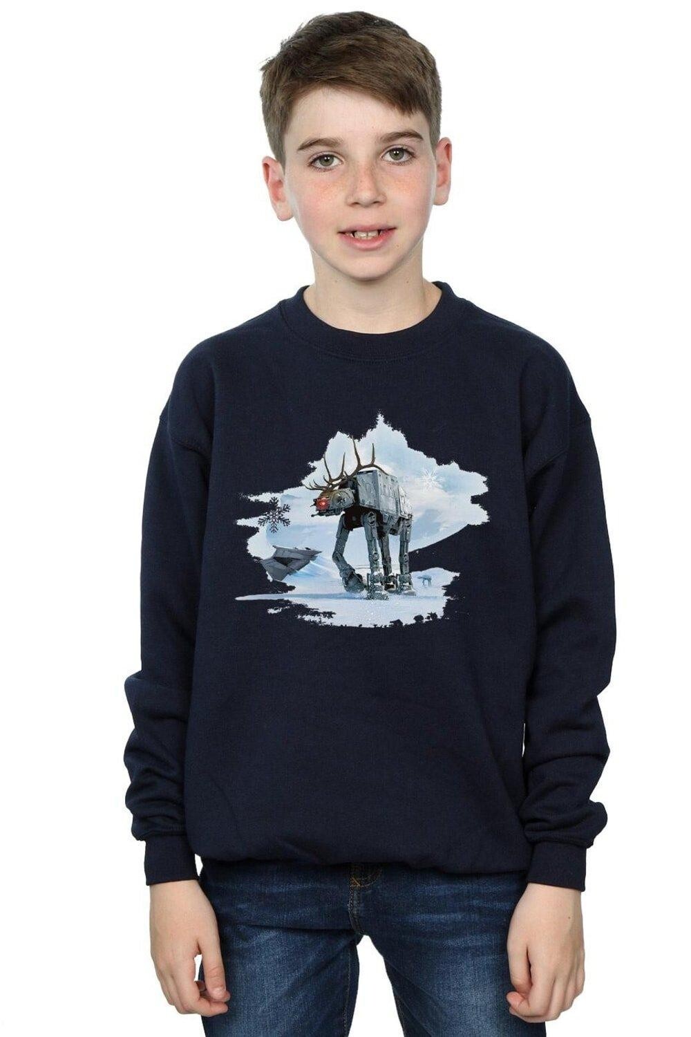 Рождественский свитшот AT-AT с оленями Star Wars, темно-синий
Рождественский свитшот AT-AT с оленями Star Wars, темно-синий