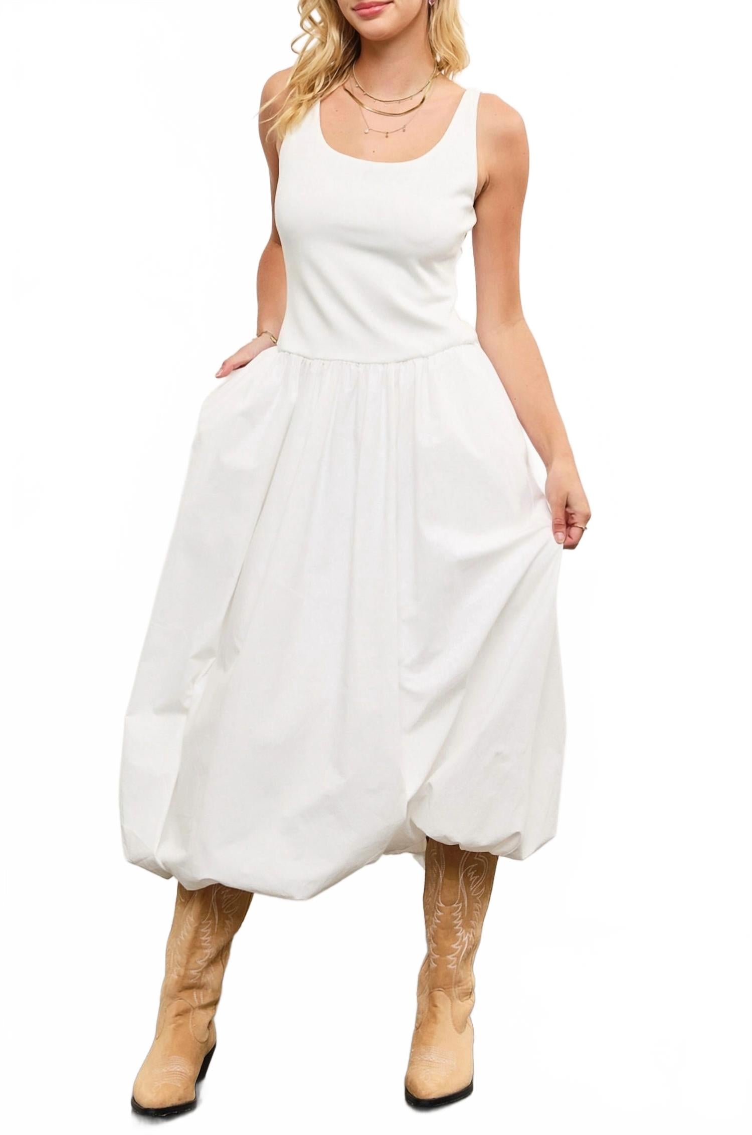 Платье миди без рукавов с пышным подолом белого цвета Mustard Seed, белый
Платье миди без рукавов с пышным подолом белого цвета Mustard Seed, белый