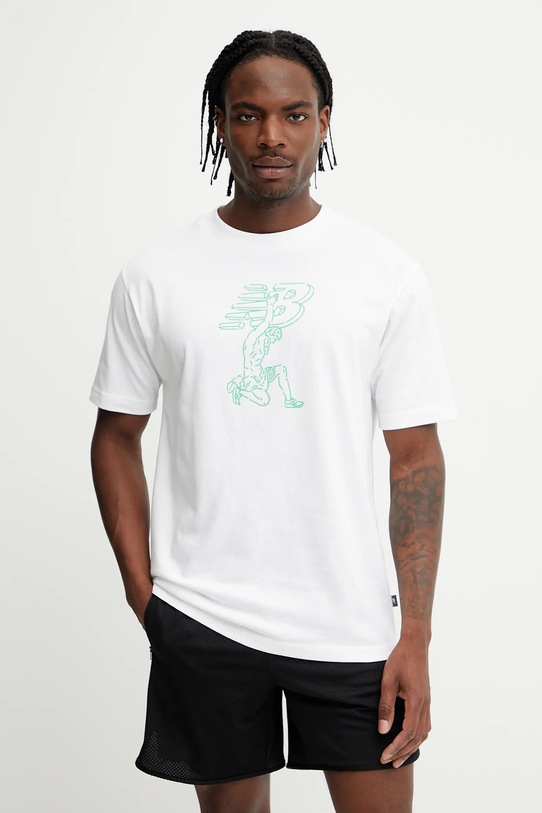 Хлопковая футболка New Balance, белый
Хлопковая футболка New Balance, белый