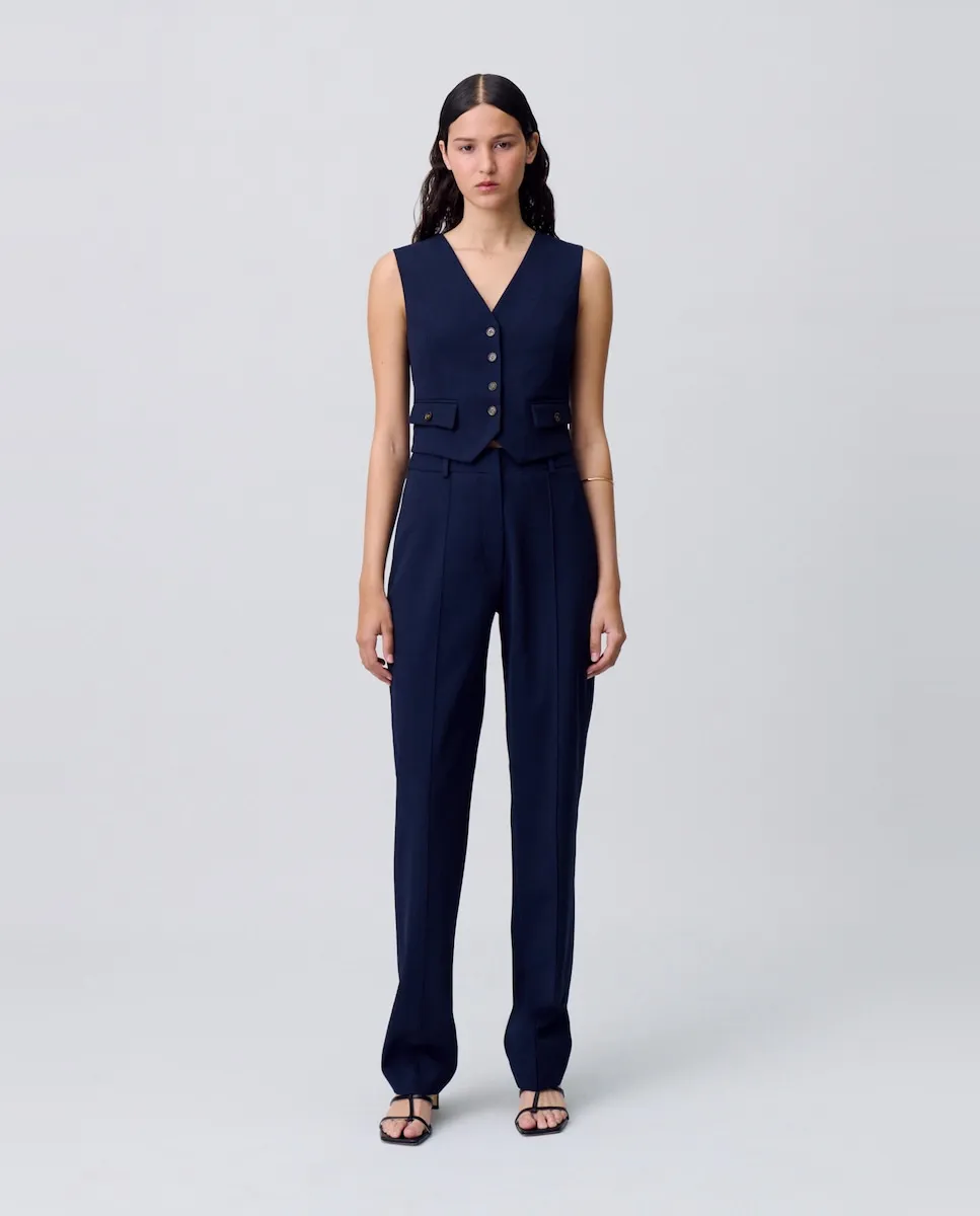 Женские брюки строгого кроя с узкими штанинами Claudie Pierlot, темно-синий
Женские брюки строгого кроя с узкими штанинами Claudie Pierlot, темно-синий