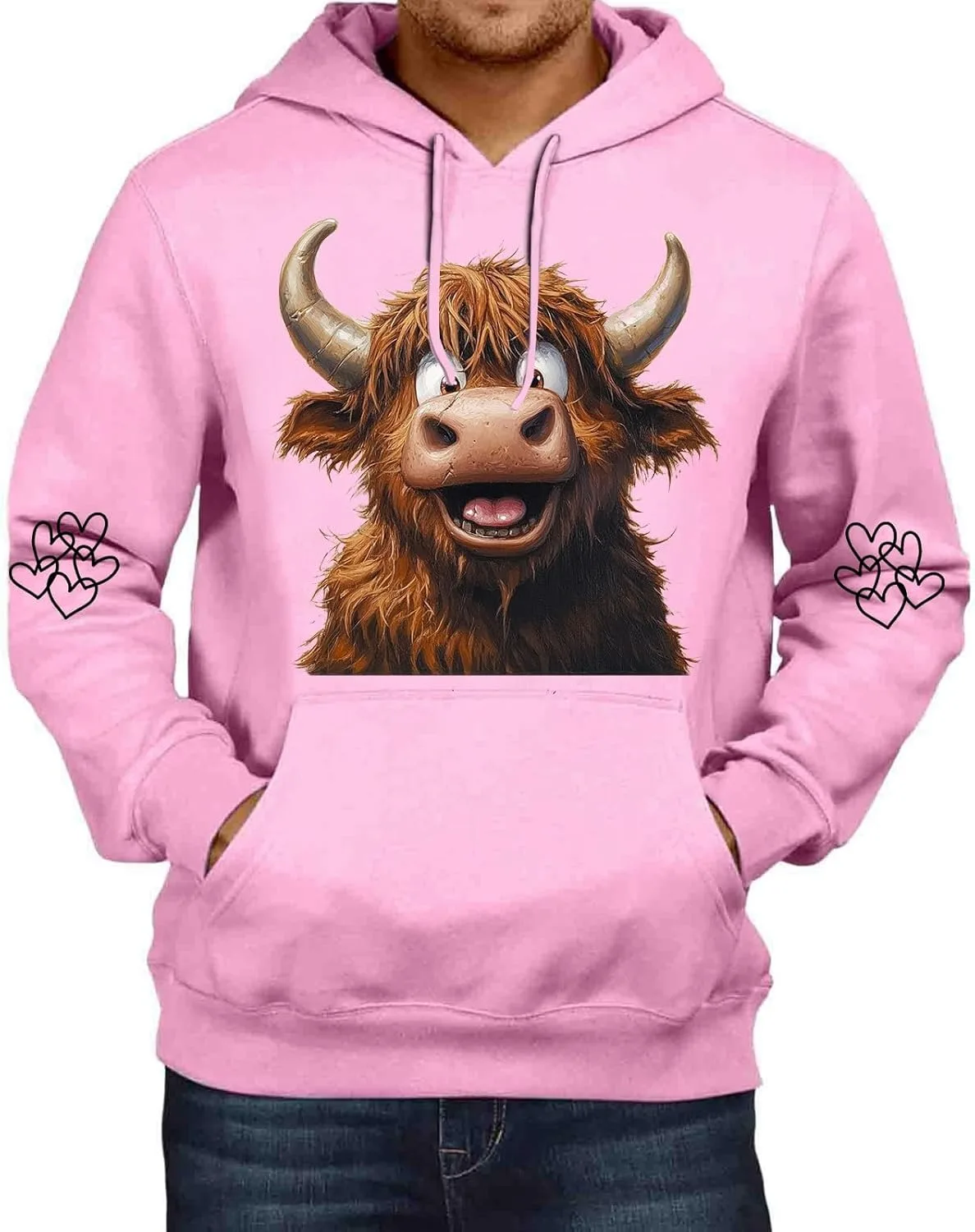 Мужской свитшот с капюшоном и принтом в стиле cattle print
Мужской свитшот с капюшоном и принтом в стиле cattle print