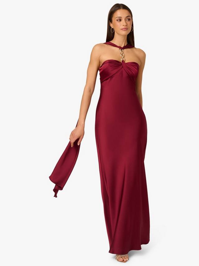 Платье макси Adrianna без рукавов с вырезом sweetheart и низкой спинкой из стрейч-сатина Adrianna Papell, Crimson Haze
Платье макси Adrianna без рукавов с вырезом sweetheart и низкой спинкой из стрейч-сатина Adrianna Papell, Crimson Haze