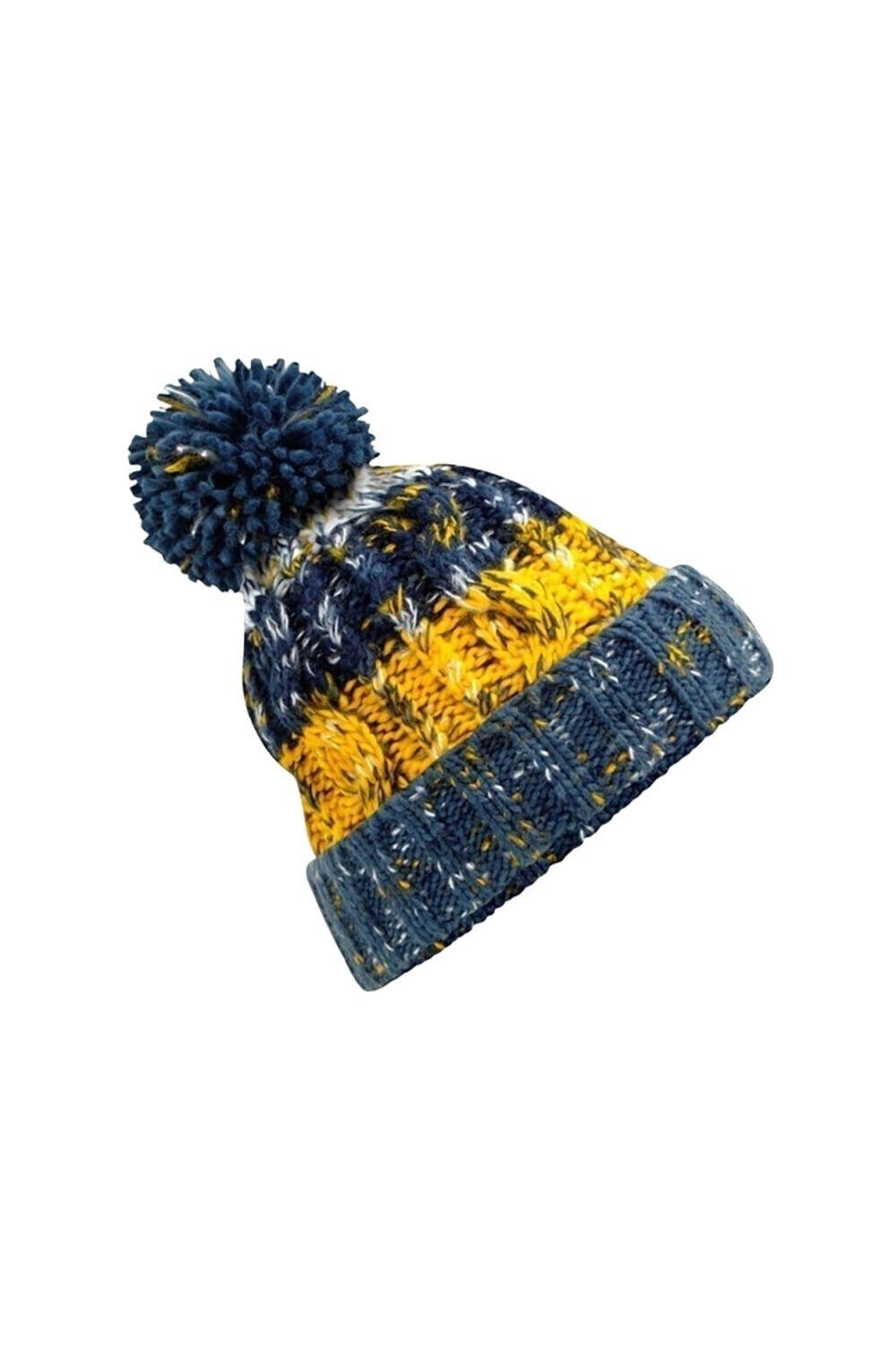 Вязаная шапка-бини с помпоном и штопором Beechfield, мультиколор
Вязаная шапка-бини с помпоном и штопором Beechfield, мультиколор