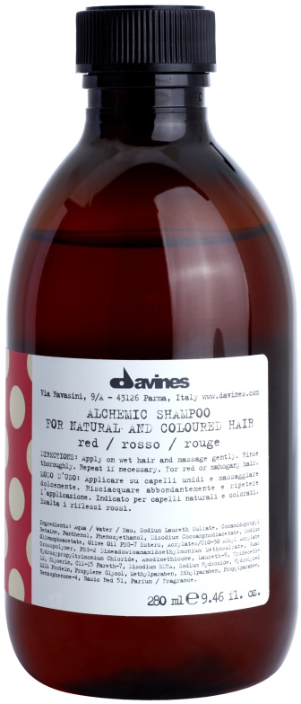 Красный шампунь Alchemic для мелирования цвета волос Davines, 280 мл
Красный шампунь Alchemic для мелирования цвета волос Davines, 280 мл