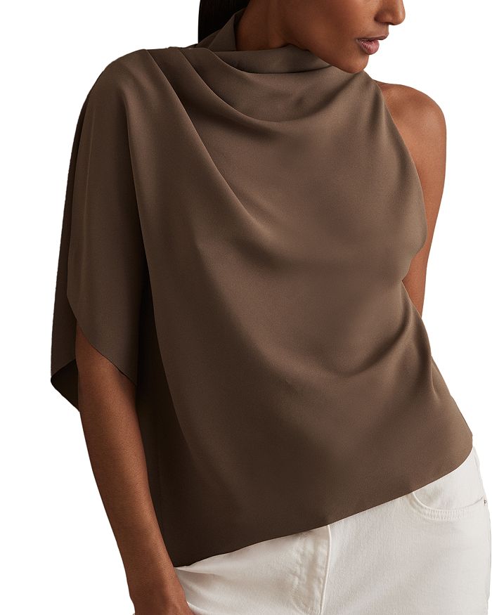 Топ Elle с драпировкой на одно плечо REISS, коричневый
Топ Elle с драпировкой на одно плечо REISS, коричневый