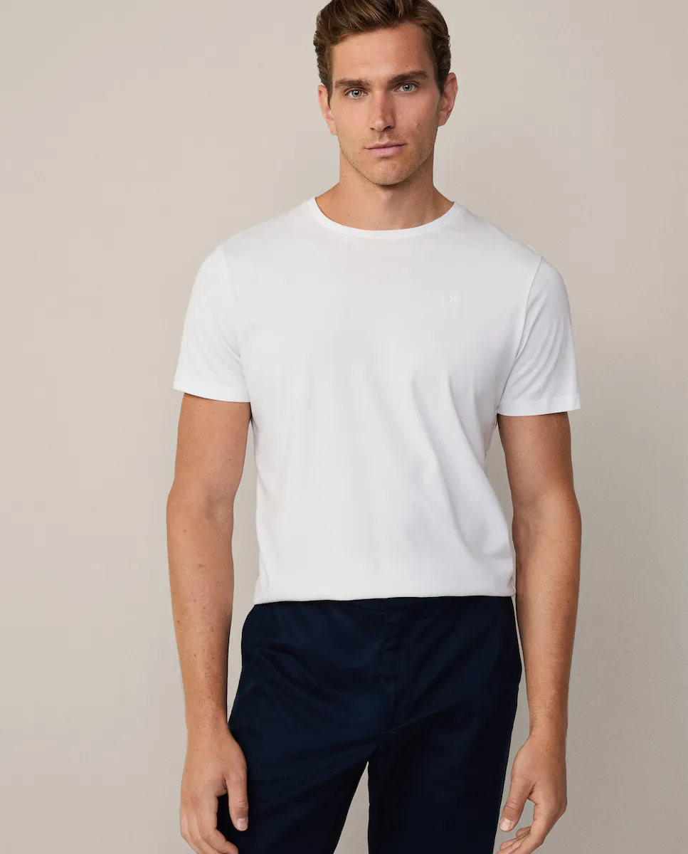 Мужская футболка с коротким рукавом и вышитым логотипом Hackett, белый
Мужская футболка с коротким рукавом и вышитым логотипом Hackett, белый