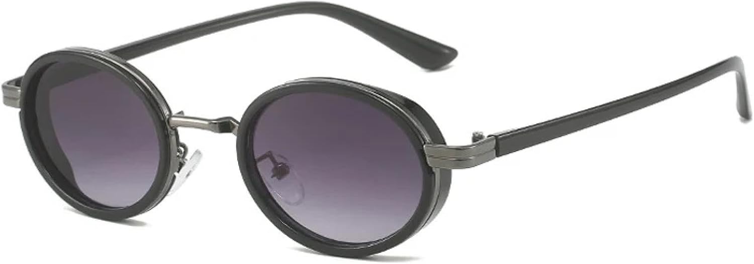 Овальные солнцезащитные очки в тонкой оправе для женщин, модные, с градиентным затемнением, защита от УФ-излучения UV400; для мужчин, в стиле ретро-панк TVTBBVV, Black-gray
Овальные солнцезащитные очки в тонкой оправе для женщин, модные, с градиентным затемнением, защита от УФ-излучения UV400; для мужчин, в стиле ретро-панк TVTBBVV, Black-gray