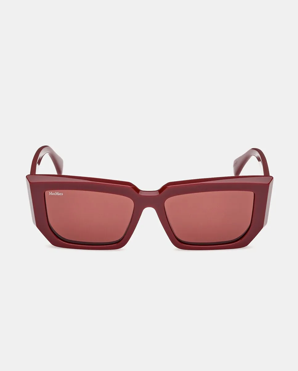 Прямоугольные женские солнцезащитные очки из черного ацетата Max Mara, бордовый
Прямоугольные женские солнцезащитные очки из черного ацетата Max Mara, бордовый