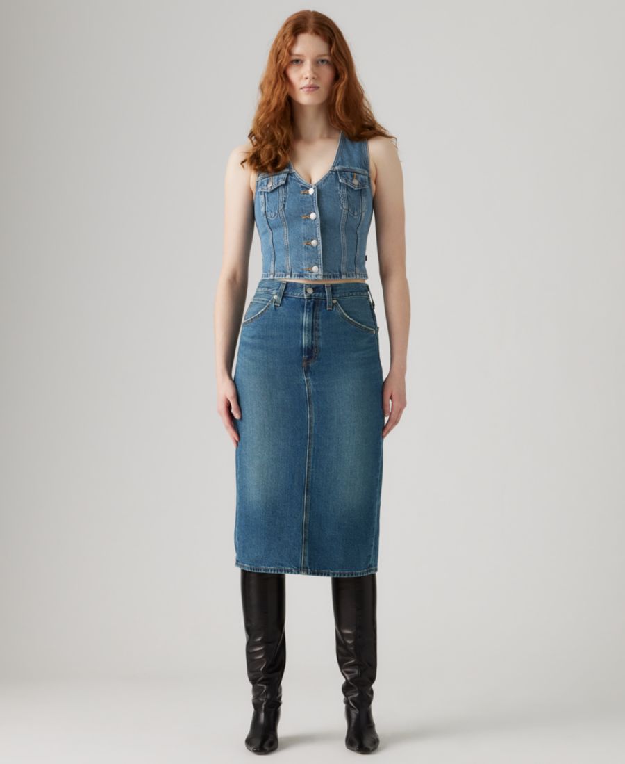 Женская юбка с высокой посадкой и разрезом сзади Levi's, Blue
Женская юбка с высокой посадкой и разрезом сзади Levi's, Blue