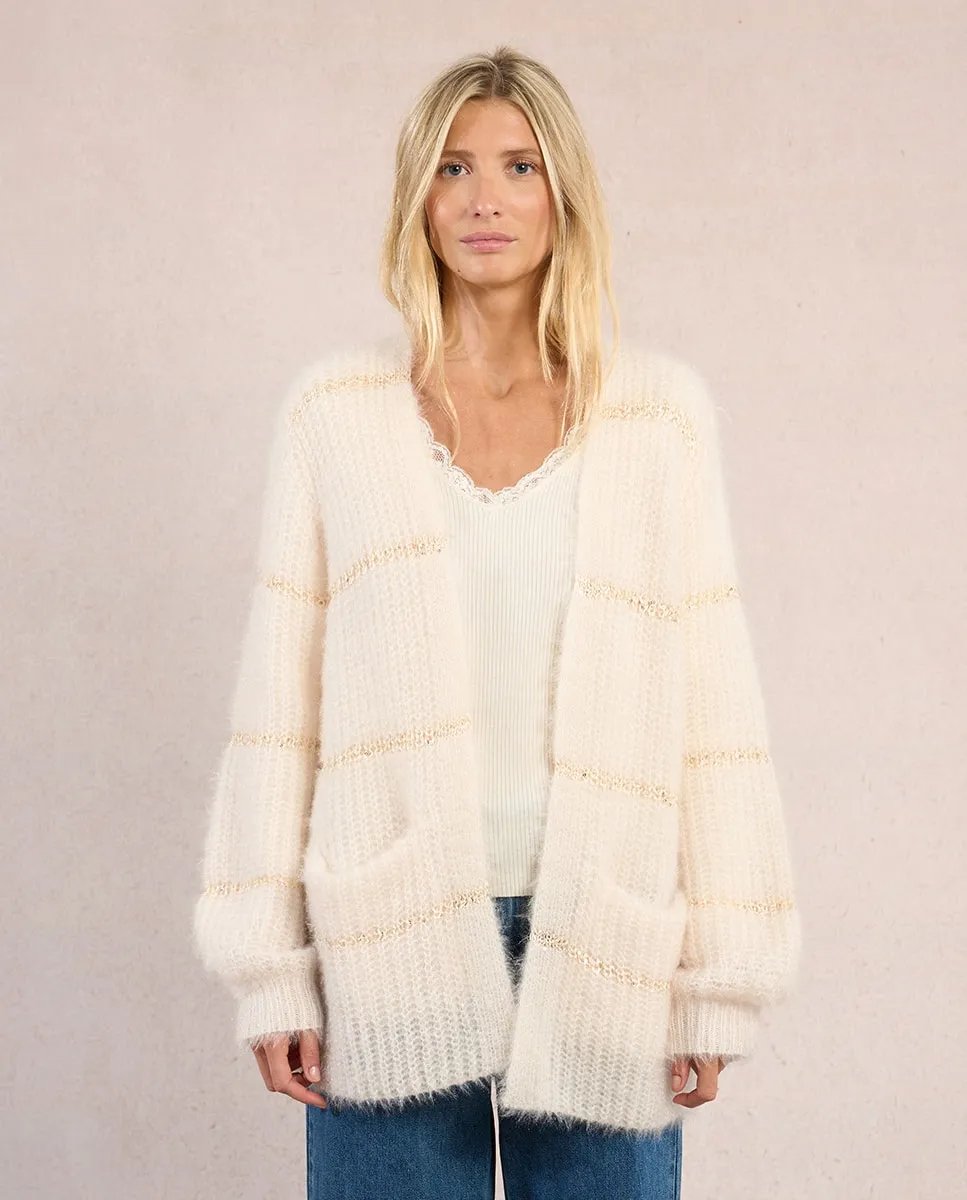 Женский пушистый кардиган с длинными рукавами Molly Bracken, кремовый
Женский пушистый кардиган с длинными рукавами Molly Bracken, кремовый