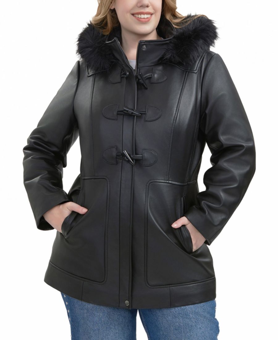 Пальто с пуговицами из натуральной кожи Flora больших размеров BGSD, Black
Пальто с пуговицами из натуральной кожи Flora больших размеров BGSD, Black