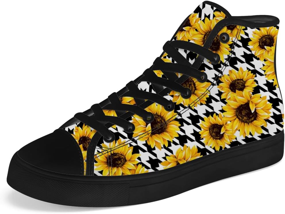 Мужские и женские высокие кеды из холщовой ткани с рисунком подсолнуха, высокие кроссовки на шнуровке, повседневная обувь, подарки для мужчин и женщин Chebing, желтый
Мужские и женские высокие кеды из холщовой ткани с рисунком подсолнуха, высокие кроссовки на шнуровке, повседневная обувь, подарки для мужчин и женщин Chebing, желтый
