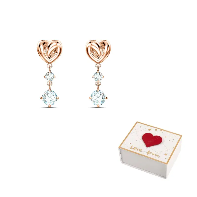 Swarovski Серьги с искусственными кристаллами, женские, белые, с покрытием под розовое золото
Swarovski Серьги с искусственными кристаллами, женские, белые, с покрытием под розовое золото