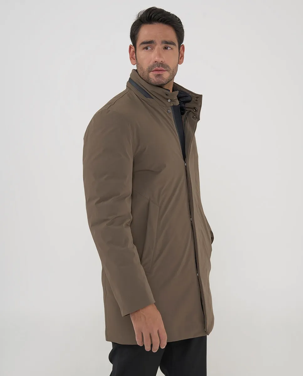 Парка из однотонной ткани Cromdaltex, водонепроницаемая и дышащая, с двойным воротником-контрастом, съемным Buccino, темно-зеленый
Парка из однотонной ткани Cromdaltex, водонепроницаемая и дышащая, с двойным воротником-контрастом, съемным Buccino, темно-зеленый