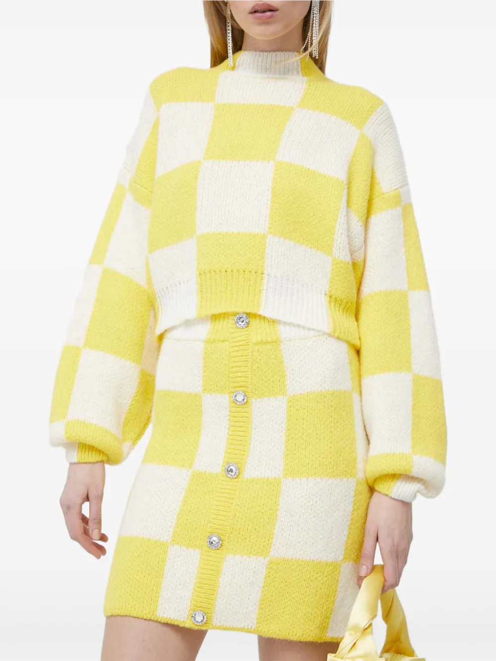 Мини-юбка с пуговицами и шахматным узором Stine Goya, желтый
Мини-юбка с пуговицами и шахматным узором Stine Goya, желтый