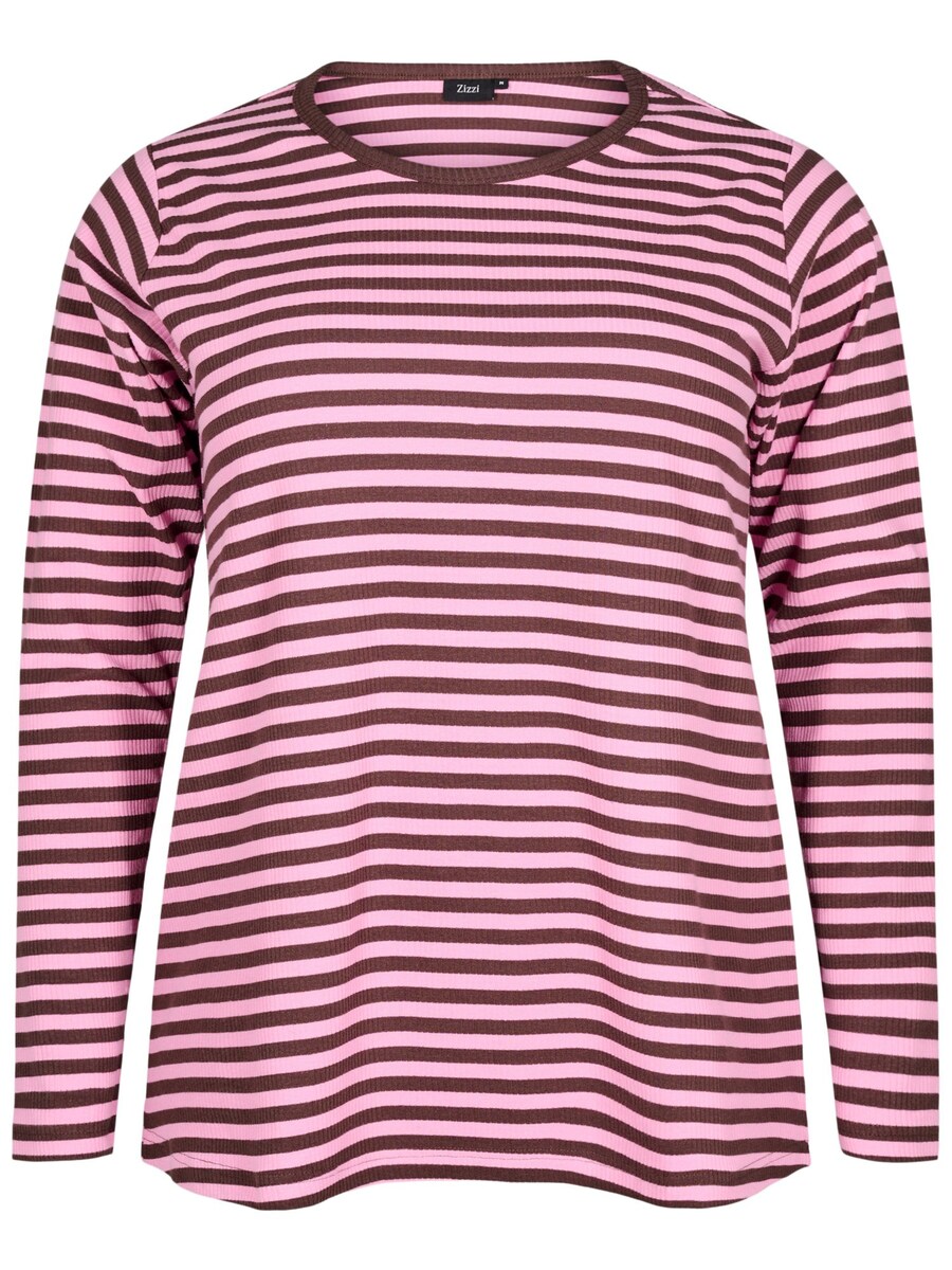 Лонгслив Zizzi Shirt CAMANDRINE, розовый 
Лонгслив Zizzi Shirt CAMANDRINE, розовый