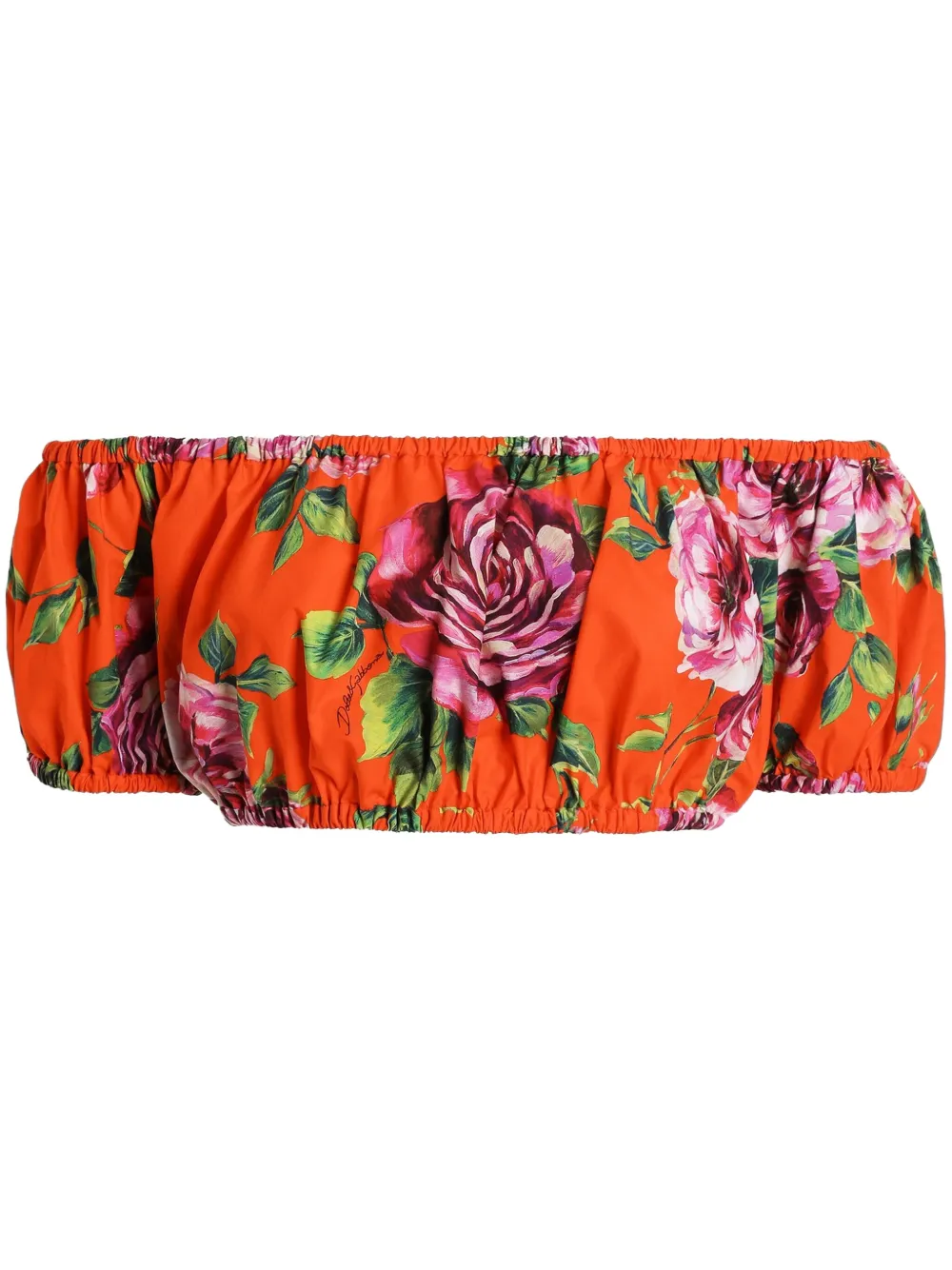 Топ с цветочным принтом DOLCE & GABBANA, красный 
Топ с цветочным принтом DOLCE & GABBANA, красный