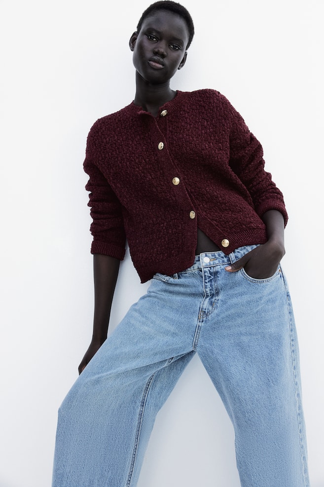 Кардиган структурной вязки H&M, красный
Кардиган структурной вязки H&M, красный
