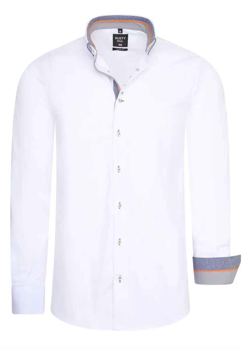 Рубашка облегающего кроя с длинными рукавами Rusty Neal, белый
Рубашка облегающего кроя с длинными рукавами Rusty Neal, белый