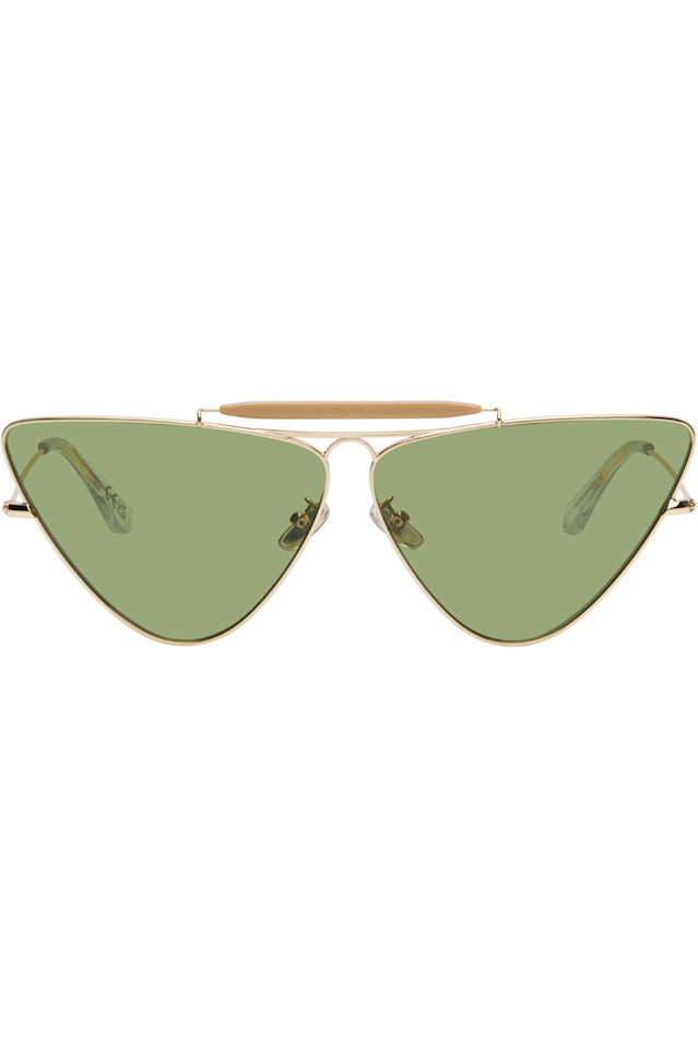 Кошачий глаз солнцезащитные очки Marni, золотой 
Кошачий глаз солнцезащитные очки Marni, золотой