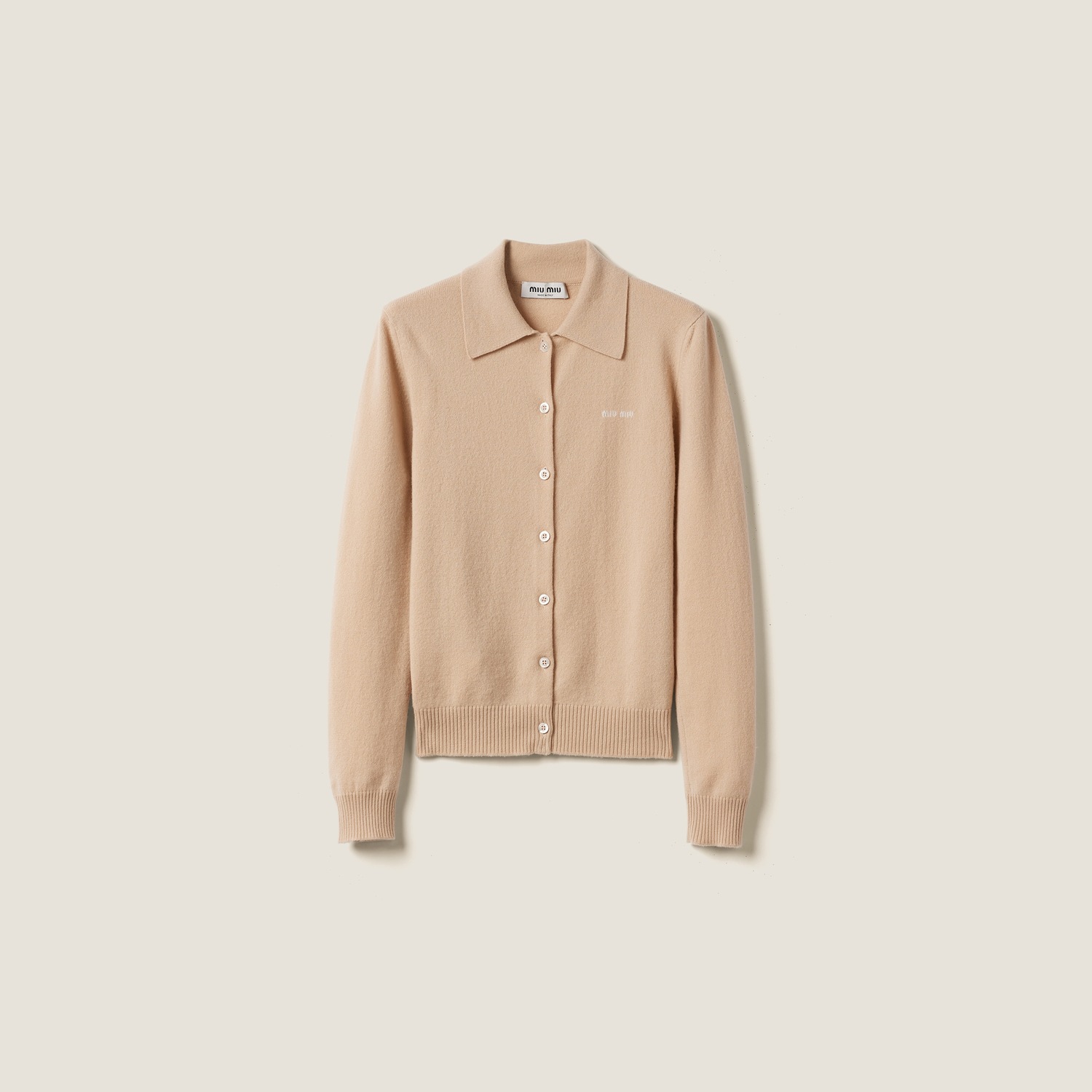 Кардиган из кашемирового трикотажа MIU MIU, альбиносный белый
Кардиган из кашемирового трикотажа MIU MIU, альбиносный белый