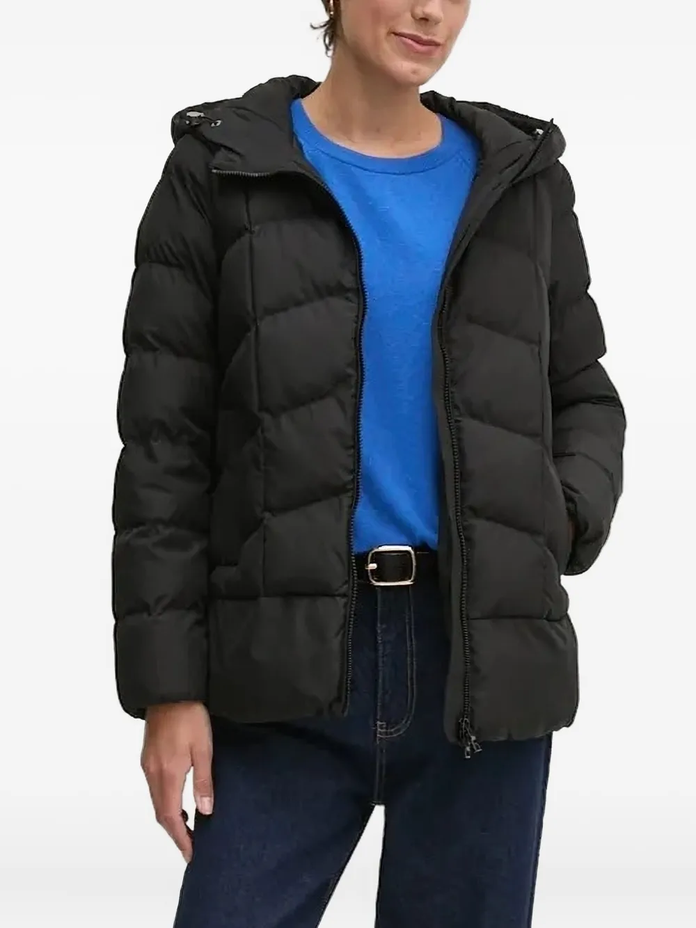 Стеганая куртка с капюшоном и шевронным узором Geox, черный
Стеганая куртка с капюшоном и шевронным узором Geox, черный