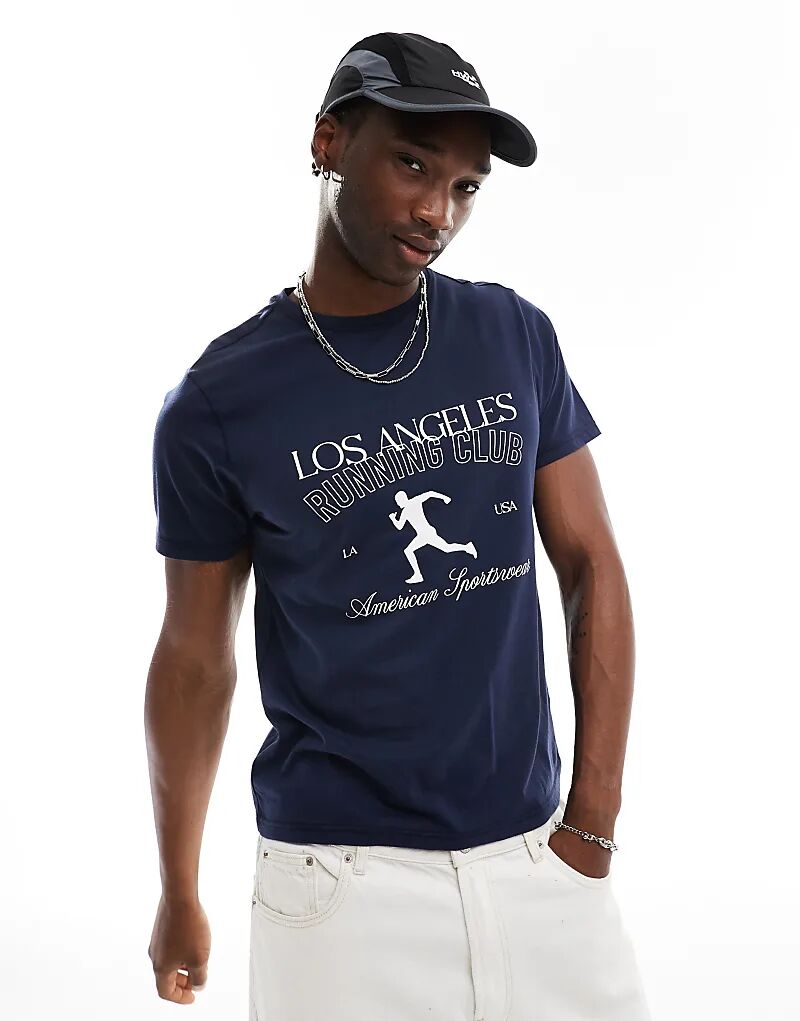 Футболка свободного кроя Los Angeles Running Club темно-синего цвета Another Influence
Футболка свободного кроя Los Angeles Running Club темно-синего цвета Another Influence