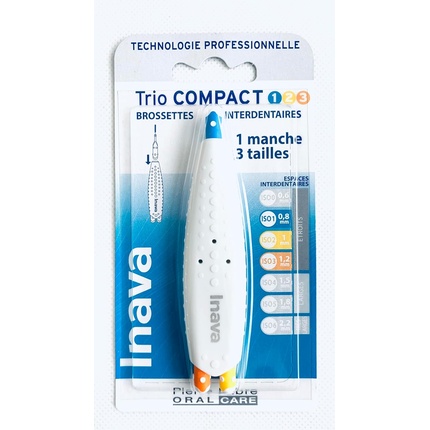 Межзубные ершики Trio Compact 0,8 мм, 1,0 мм, 1,2 мм Inava
Межзубные ершики Trio Compact 0,8 мм, 1,0 мм, 1,2 мм Inava