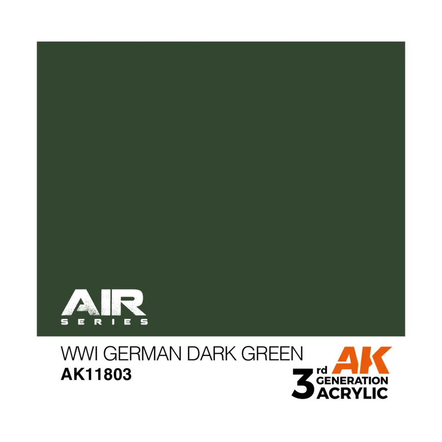 Немецкий темно-зеленый времен Первой мировой войны., 3rd Gen Acrylic - Air
Немецкий темно-зеленый времен Первой мировой войны., 3rd Gen Acrylic - Air
