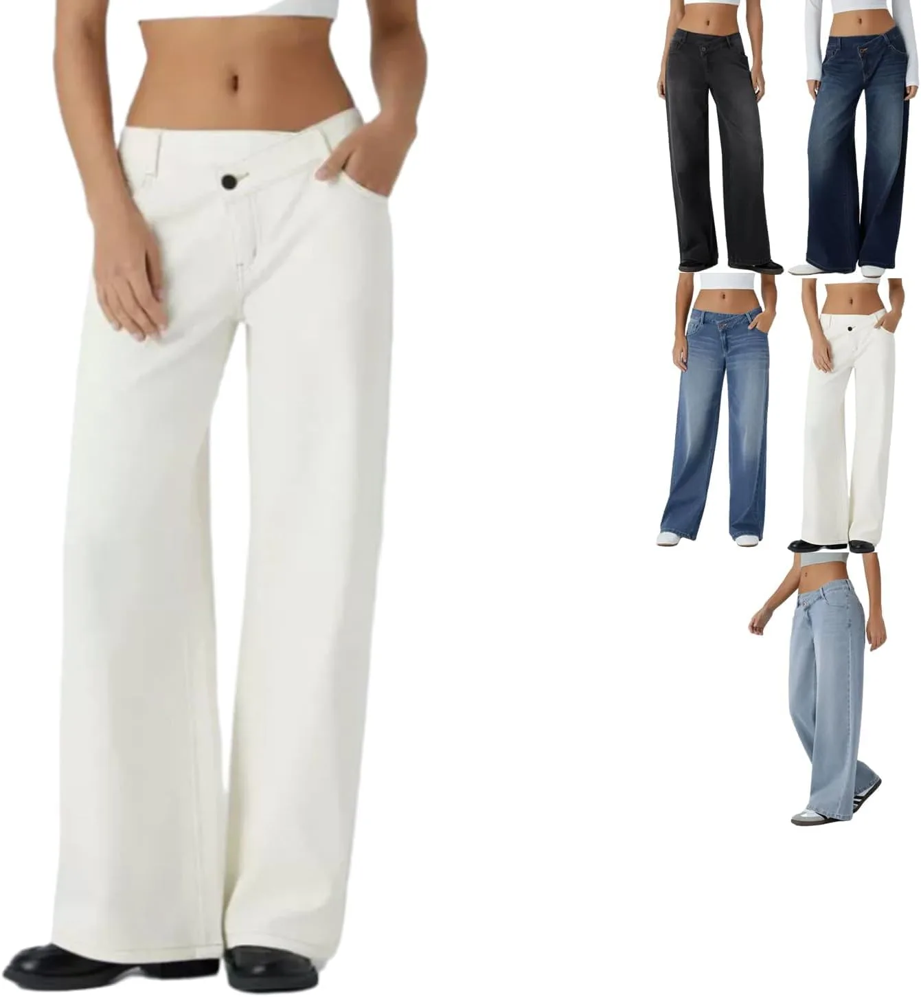 Женские джинсы low rise baggy с прямыми штанинами и застежкой-молнией
Женские джинсы low rise baggy с прямыми штанинами и застежкой-молнией