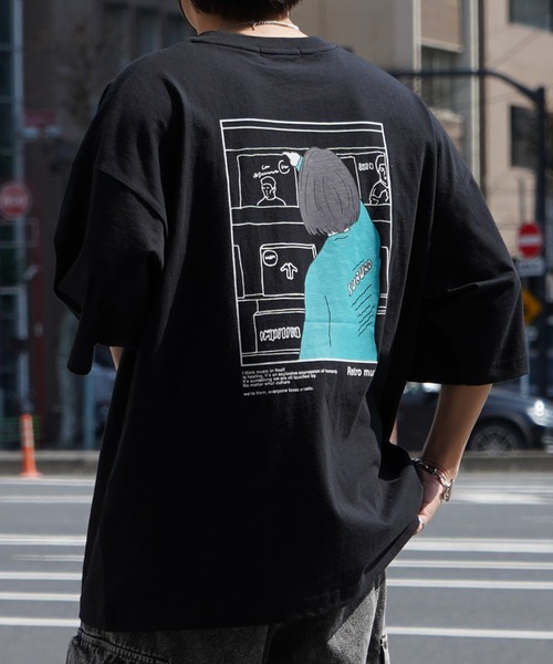 Футболка оверсайз с коротким рукавом, принт на спине, вышивка ILL'S, черный
Футболка оверсайз с коротким рукавом, принт на спине, вышивка ILL'S, черный