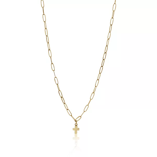 Цепочка из золотых скрепок с подвеской в виде золотого креста Bowood Lane, gold
Цепочка из золотых скрепок с подвеской в виде золотого креста Bowood Lane, gold