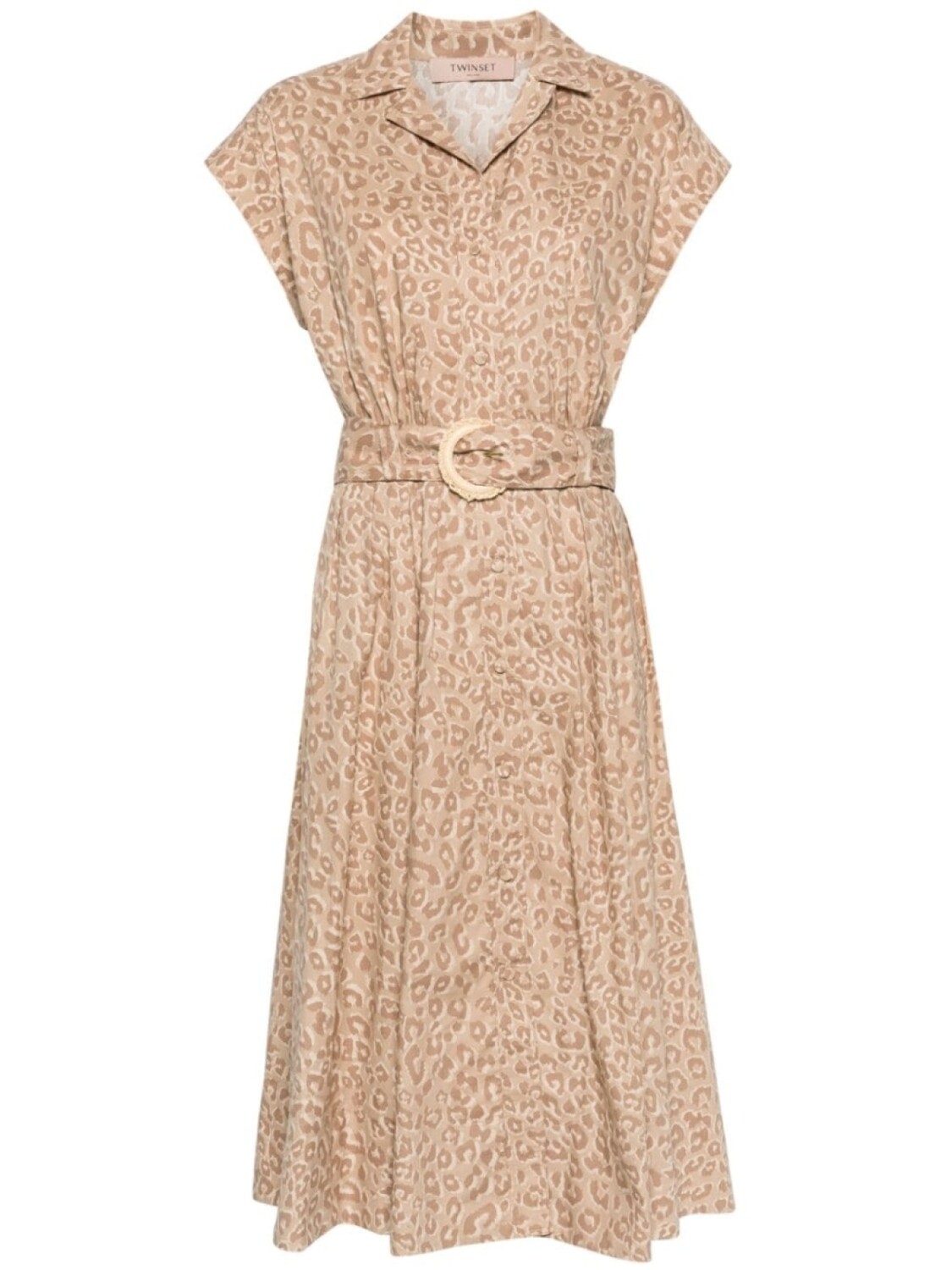 TWINSET платье-рубашка миди с леопардовым принтом, нейтральный цвет
TWINSET платье-рубашка миди с леопардовым принтом, нейтральный цвет