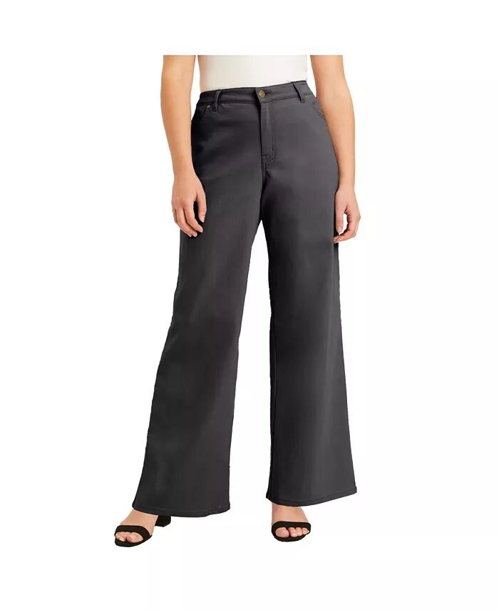 Женские джинсы большого размера June Fit Wide-Leg June + Vie, серый
Женские джинсы большого размера June Fit Wide-Leg June + Vie, серый