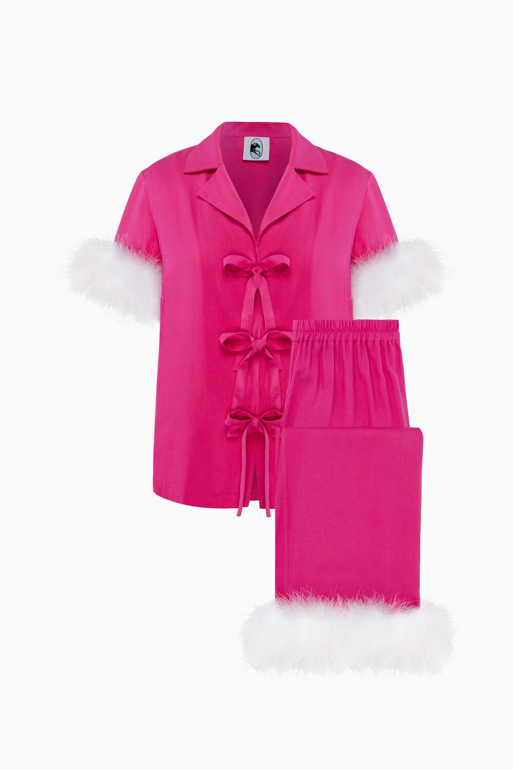 Пижамный комплект Ponyo с отделяемыми перьями в ярко-розовом цвете SLEEPER 
Пижамный комплект Ponyo с отделяемыми перьями в ярко-розовом цвете SLEEPER