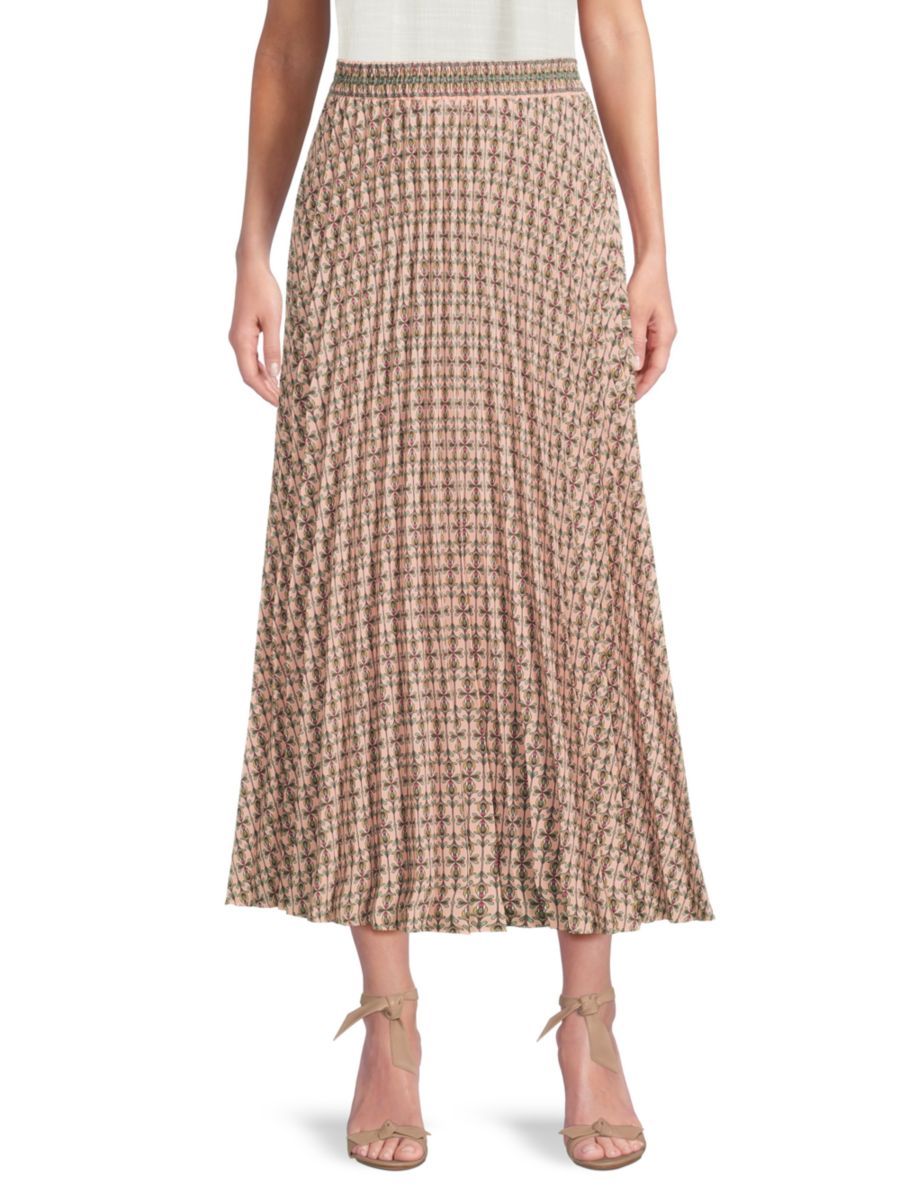 Юбка миди из плиссированного фая Max Studio, цвет Coral Multi
Юбка миди из плиссированного фая Max Studio, цвет Coral Multi