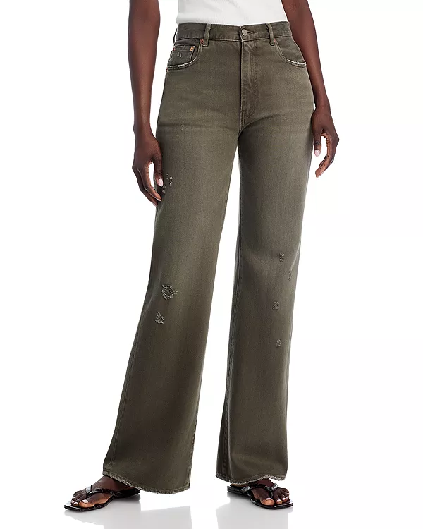 Джинсы Dena с высокой посадкой и расклешенными штанинами, винтажный темно-оливковый цвет Denimist, зеленый
Джинсы Dena с высокой посадкой и расклешенными штанинами, винтажный темно-оливковый цвет Denimist, зеленый