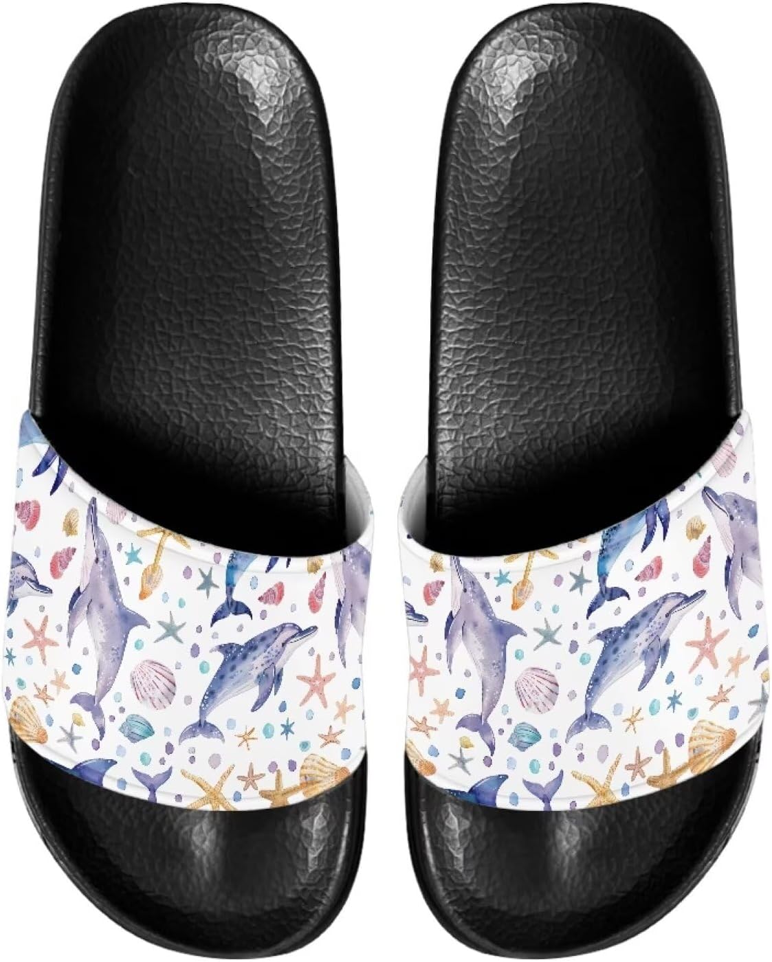 Повседневные нескользящие шлепанцы для женщин и мужчин, с открытым носком, домашней подошвой, легкие плоские тапочки для ванной и пляжа Annejudy, Dolphin Pattern
Повседневные нескользящие шлепанцы для женщин и мужчин, с открытым носком, домашней подошвой, легкие плоские тапочки для ванной и пляжа Annejudy, Dolphin Pattern
