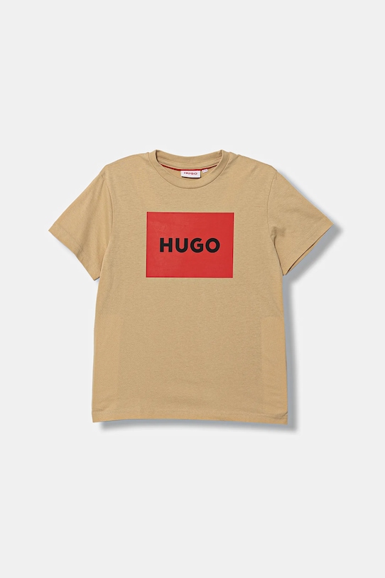 Детская хлопковая футболка Hugo, бежевый
Детская хлопковая футболка Hugo, бежевый