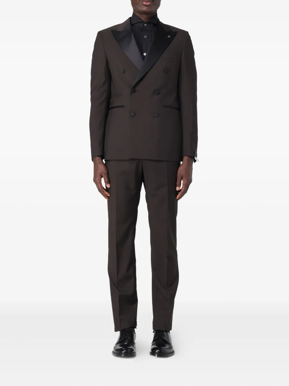 Двубортный костюм Tagliatore, коричневый
Двубортный костюм Tagliatore, коричневый
