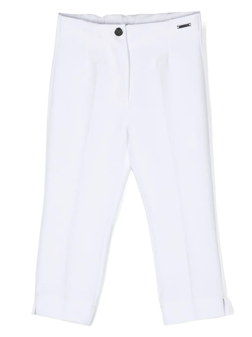 Зауженные твиловые брюки со складками Monnalisa, белый
Зауженные твиловые брюки со складками Monnalisa, белый