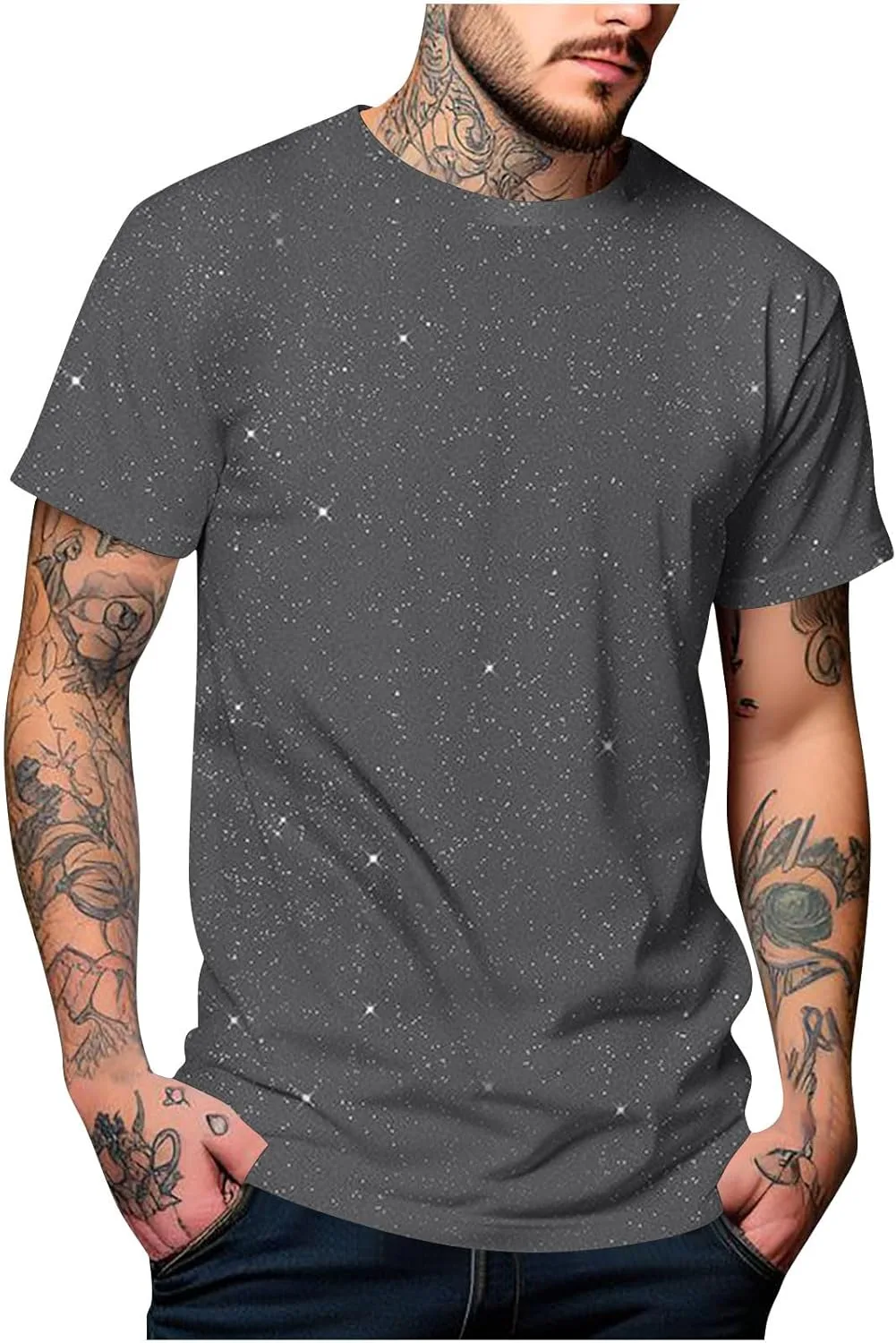 Мужская футболка с пайетками, короткий рукав, хлопок Sdeycui
Мужская футболка с пайетками, короткий рукав, хлопок Sdeycui