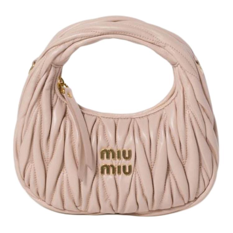 MIU MIU Wander Soft Sheep Leather Hobo Bag, Shoulder Bag, Crossbody Bag, Handbag Mini Women's Light Pink
MIU MIU Wander Soft Sheep Leather Hobo Bag, Shoulder Bag, Crossbody Bag, Handbag Mini Women's Light Pink