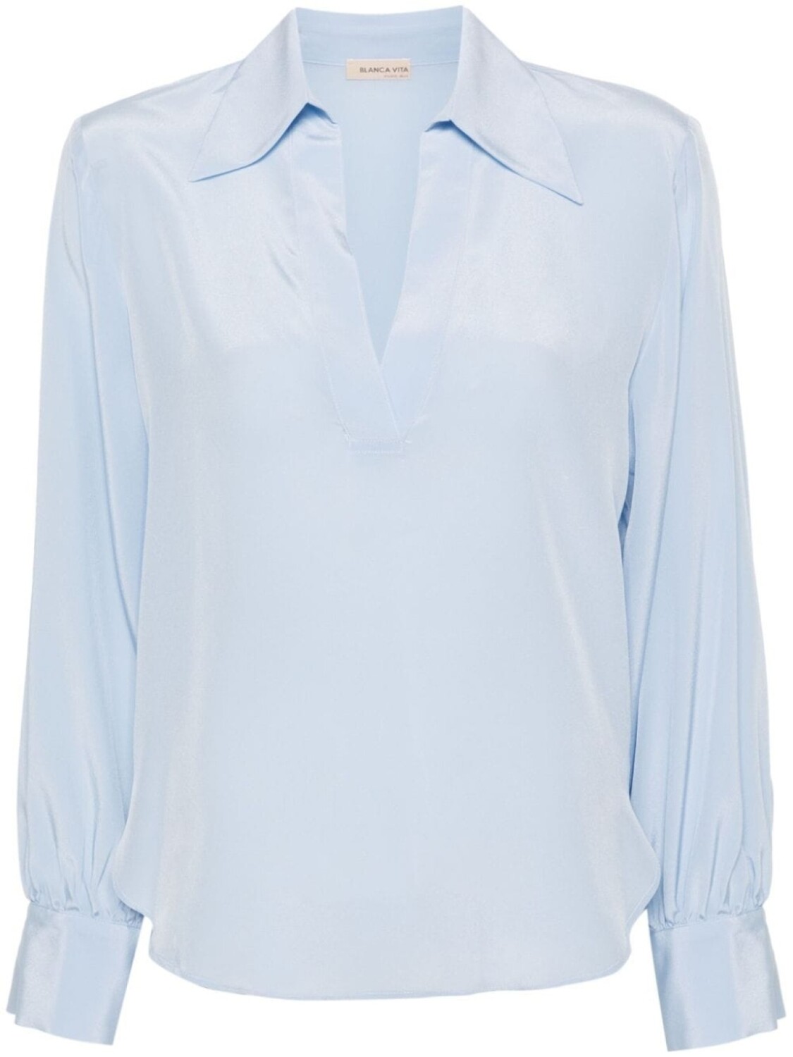 Шелковая блузка Benjamin Blanca Vita, синяя
Шелковая блузка Benjamin Blanca Vita, синяя
