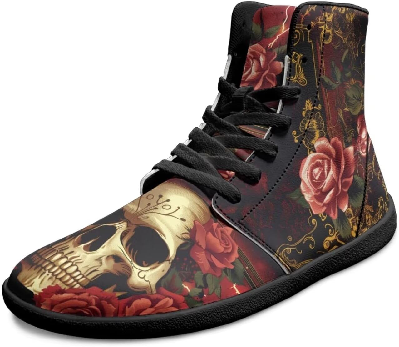 Готические кроссовки с черепом без каблука для мужчин и женщин, высокие повседневные спортивные кроссовки для ходьбы, противоскользящие, с нулевым перепадом, модные кеды Chririnla, Gothic Skull Red Rose Flower
Готические кроссовки с черепом без каблука для мужчин и женщин, высокие повседневные спортивные кроссовки для ходьбы, противоскользящие, с нулевым перепадом, модные кеды Chririnla, Gothic Skull Red Rose Flower