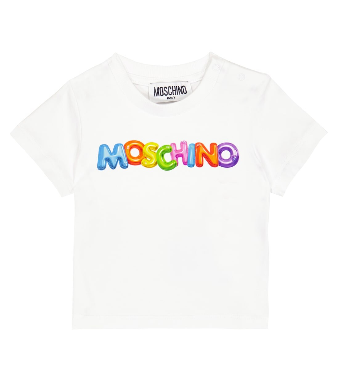 Хлопковая футболка с детским принтом Moschino Kids, белый
Хлопковая футболка с детским принтом Moschino Kids, белый